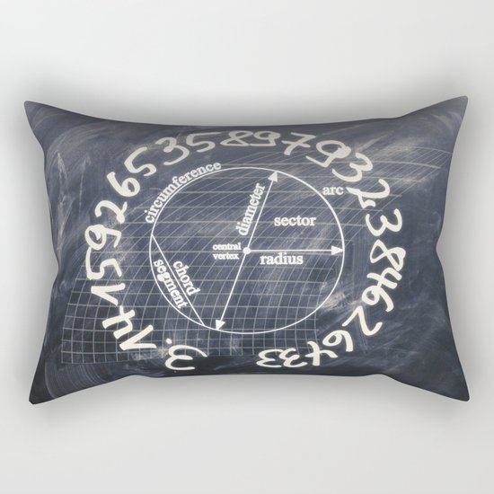 pi-black and white Rectangular Pillow