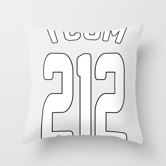 TCOM 212 AREA CODE JERSEY Throw Pillow