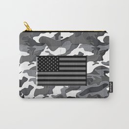 Camo Proud American Flag Carry-All Pouch