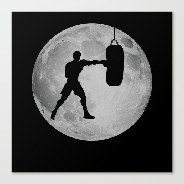 Boxen Moon Boxing Boxer Box Canvas Print