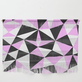 Black and Purple Triangle Pattern Wall Hanging