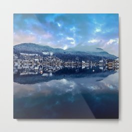 New Zealand Photography - Beautiful City Under The Mysterious Sky Metal Print