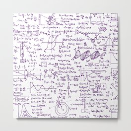 Physics Equations // Purple Metal Print | Mathematics, Numbers, Physics, Smart, Genius, Curtain, Formulas, Science, Math, Arithmetic 