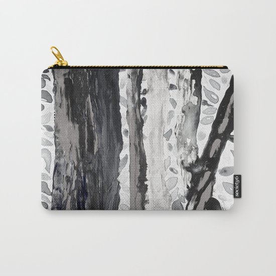 Rainbow Eucalyptus Graffiti artist tree from shedding bark South Pacific Black and White Night Carry-All Pouch
