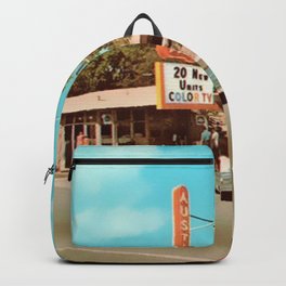 Vintage Austin Motel Backpack | Retrocity, Beach, America, Austinmotel, Sea, Photo, Sunset, Santaclaus, Hotel, Hawaii 