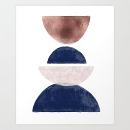 Semicircle Geometric II Art Print Art Print