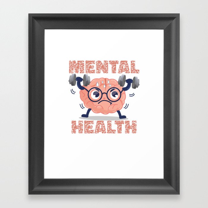 Mental Health Matters Disorder Awareness Brain Injury Framed Art Print