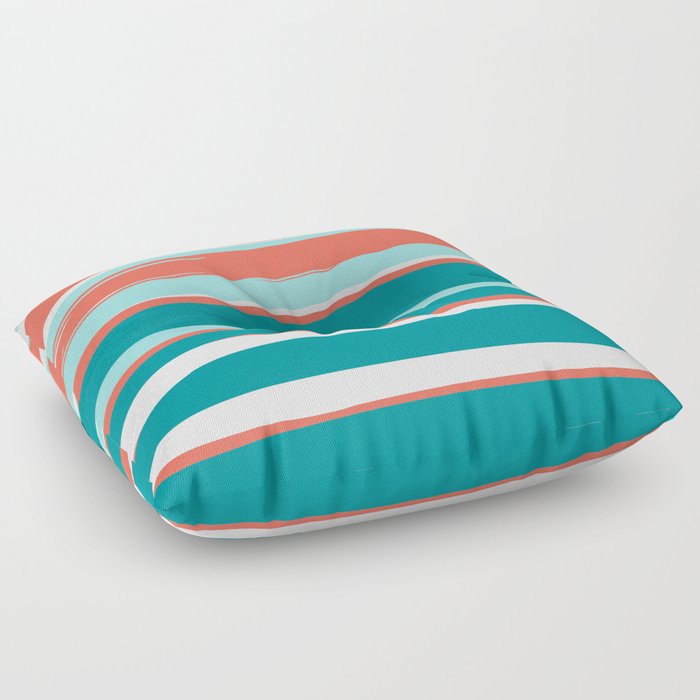 Teal shop floor pillow