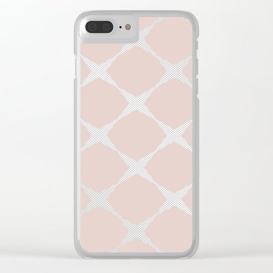 Polka Dots & Pink Tiles Clear iPhone Case