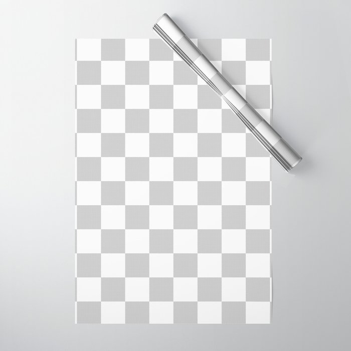 Grey check wrapping paper by ARTbyJWP | Society6