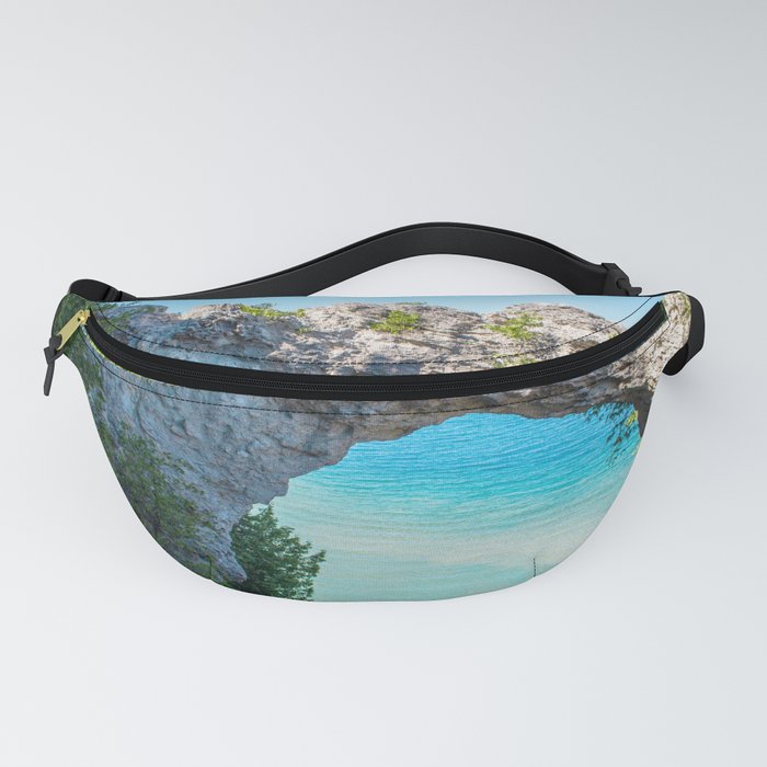 Landscape of Arch Rock on Mackinac Island Michigan Fanny Pack