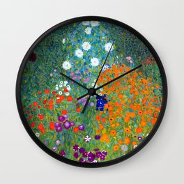 Gustav Klimt Flower Garden Wall Clock | Gustav, Bauerngarten, Vintage, Flowers, Garden, Sunflower, Nature, Oil, Gardening, Floral 