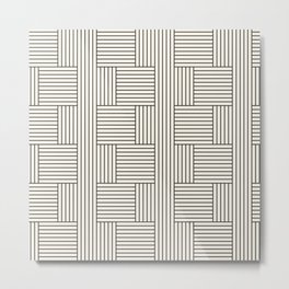 Cross Line Pattern Metal Print