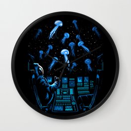 Astronaut Jellyfish Wall Clock