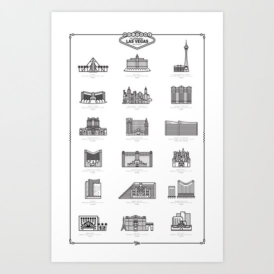 Las Vegas Icons Art Print