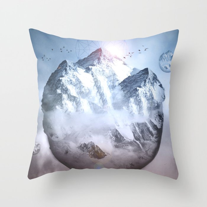 Surreal Mountain Print  Throw Pillow