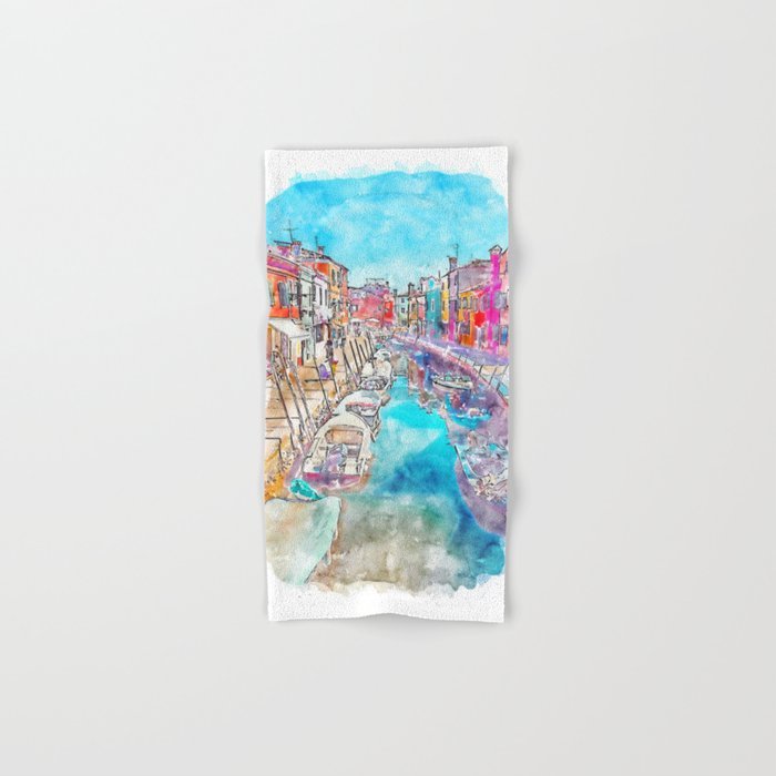 Burano, Italy Hand & Bath Towel