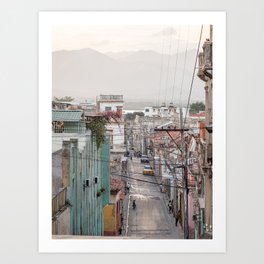 Cityscape Santiago de Cuba Art Print