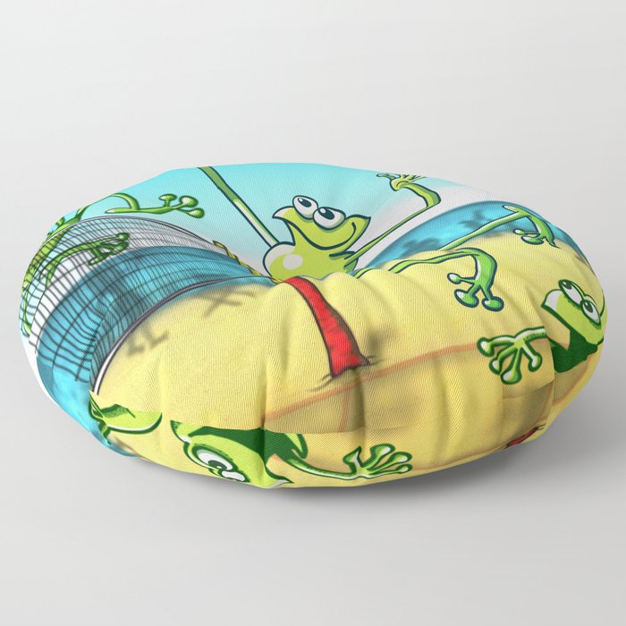 Olympic Volleyball Frog Floor Pillow