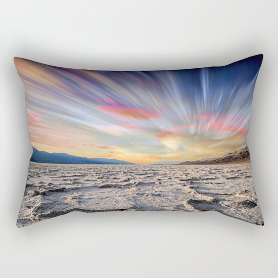 Stopping Time : Colorful Sky Landscape Rectangular Pillow