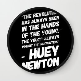 The Revolution of The Young - Huey Newton Wall Clock