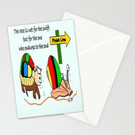 THE RACE - the turtle and the snail Stationery Cards