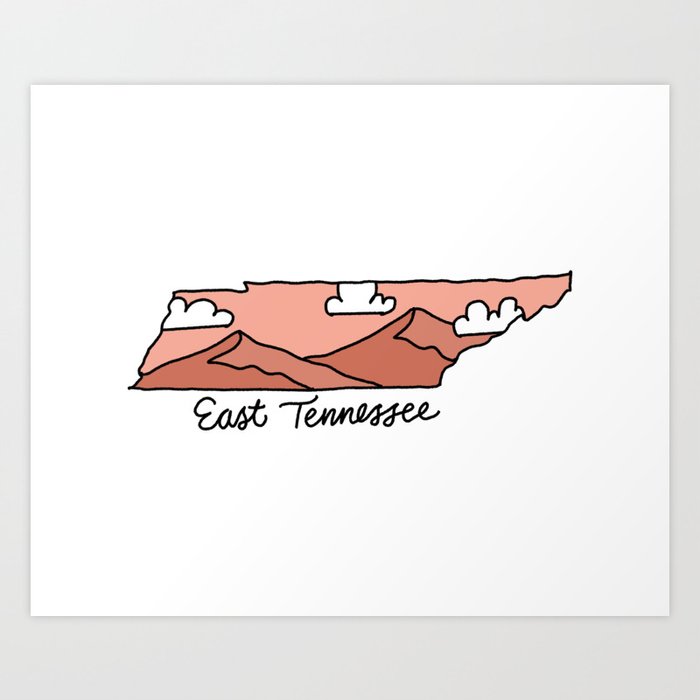 East Tennessee  Art Print