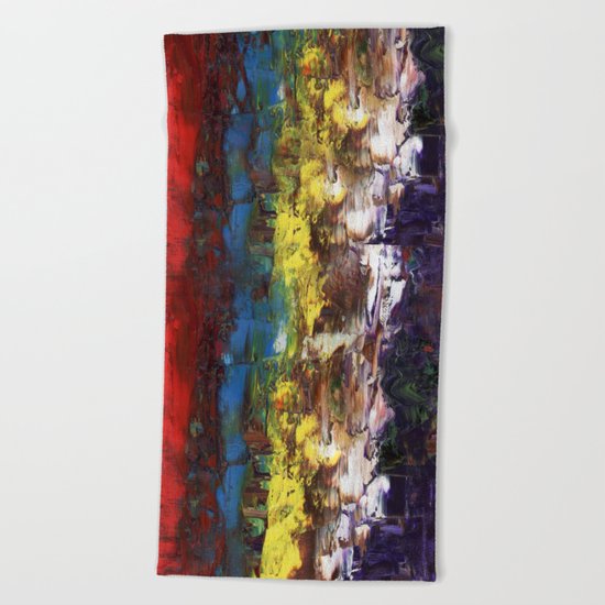 Abstract US Flag Beach Towel