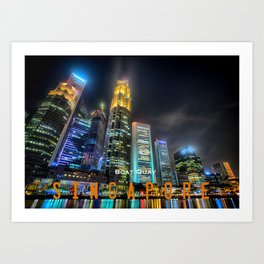 Singapore, Boat Quay Art Print