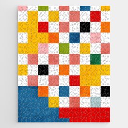 Abstract summer checkerboard Jigsaw Puzzle