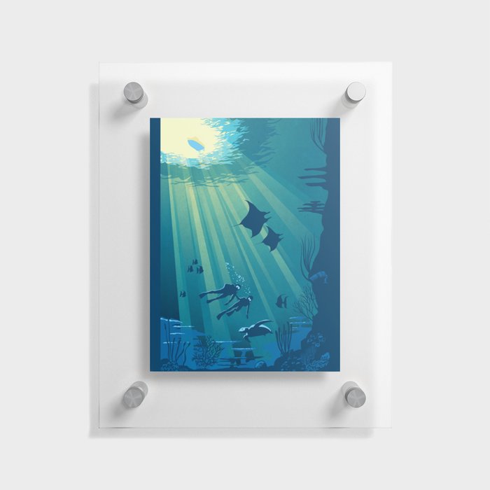 Deep Blue Floating Acrylic Print