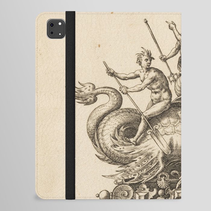 Poseidon and the Kraken iPad Folio Case