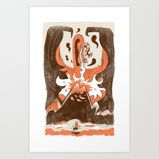 The "Dwarf" & Dragon Art Print