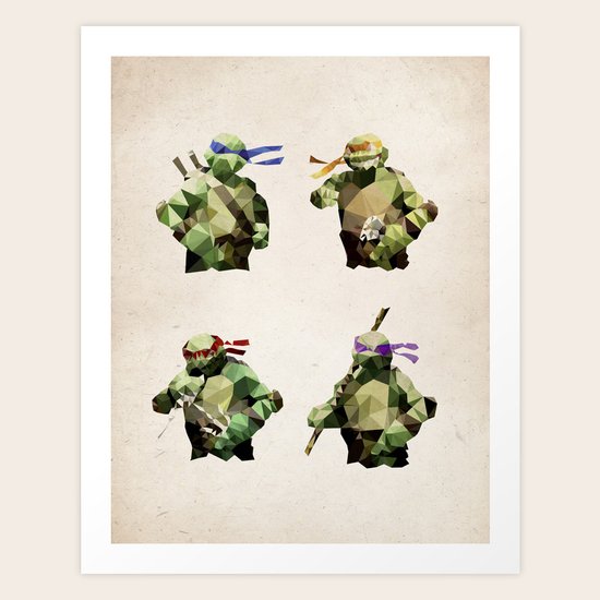Polygon Heroes - TMNT Art Print