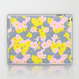 Pastel Spring Flowers On Pink Laptop Skin