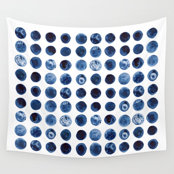 Blueberries | Watercolour Pattern Wall Tapestry