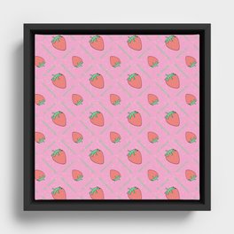 Strawberries and No Cream Framed Canvas