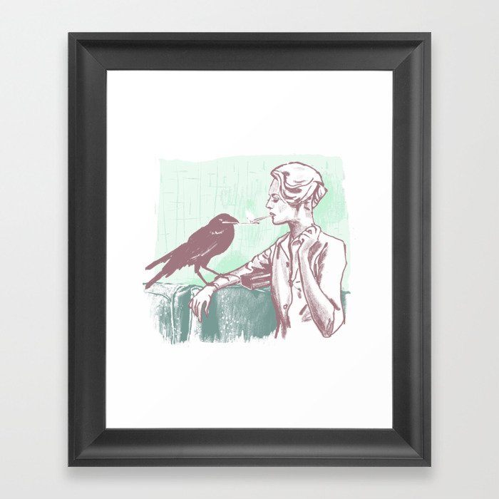 Cigarette Bird Framed Art Print