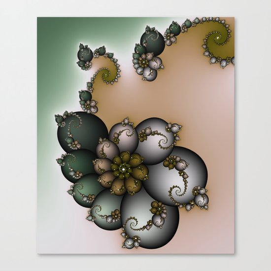 Trinket Flower Fractal Canvas Print