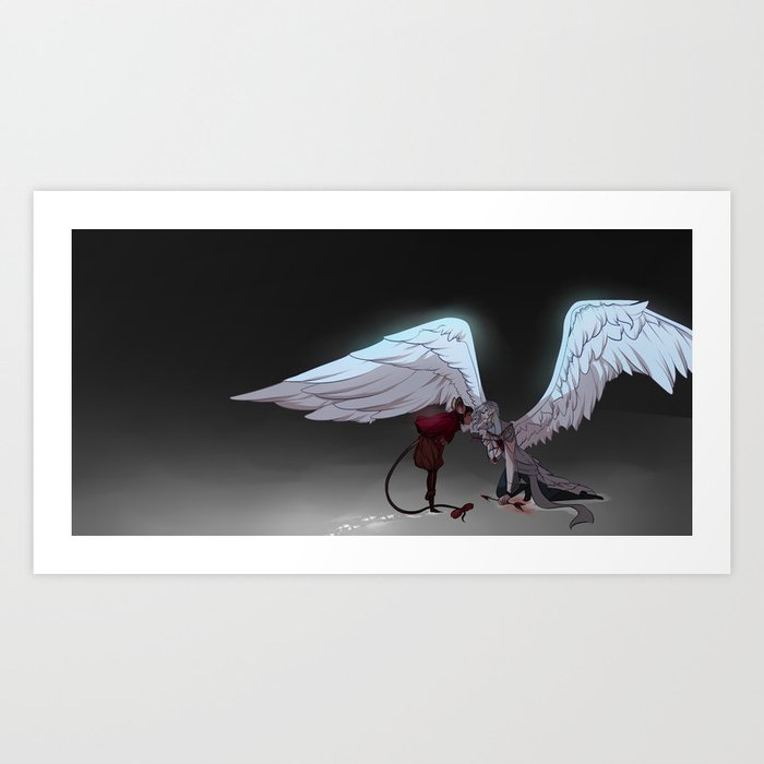 Swan and Mouse Art Print