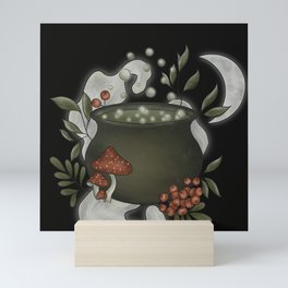 Magic Cauldron with Rowan Potion Mini Art Print