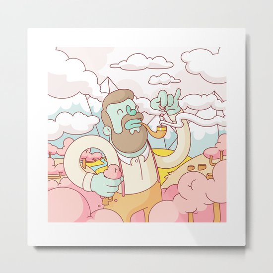 Smokin' trees. Metal Print