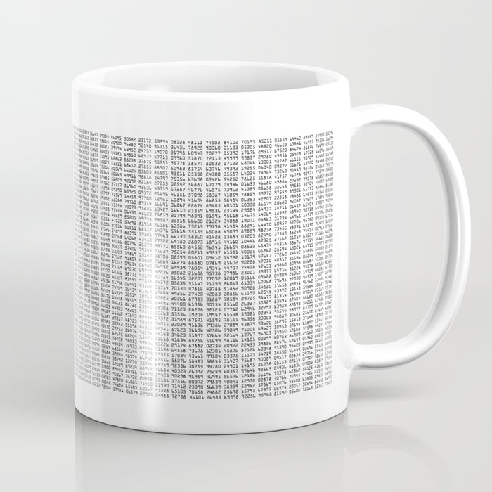 The Number Pi to 10000 digits Coffee Mug