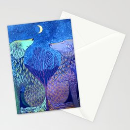 Us And The Moon Stationery Card