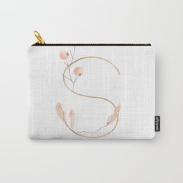 Floral letter S Carry-All Pouch