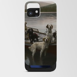 Dogs on a boat II color canine photograph portrait - photographs - photography iPhone Card Case