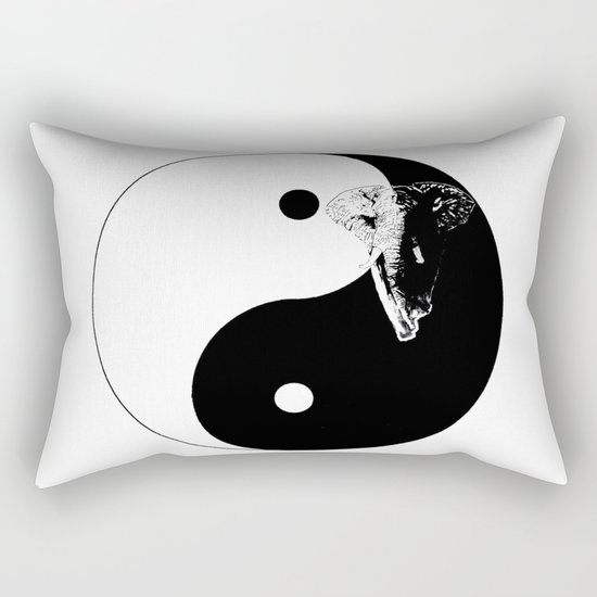 The YIN YANG ELEFANT - LIFE CURRENT series... Rectangular Pillow