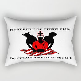 First Rule of Chess Club Rectangular Pillow