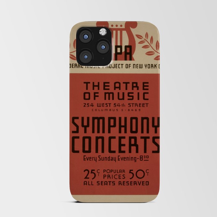 Federal Music Project Of New York City - Retro  Vintage Music Symphony  iPhone Card Case