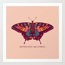 Better Days Butterfly Art Print